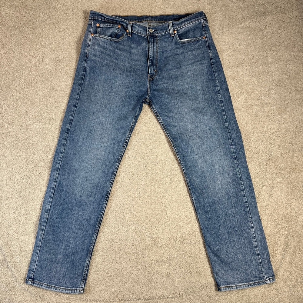 Levi's 505 Mens‎ Jeans 40x32 Blue Stretch Straight Leg Regular Fit